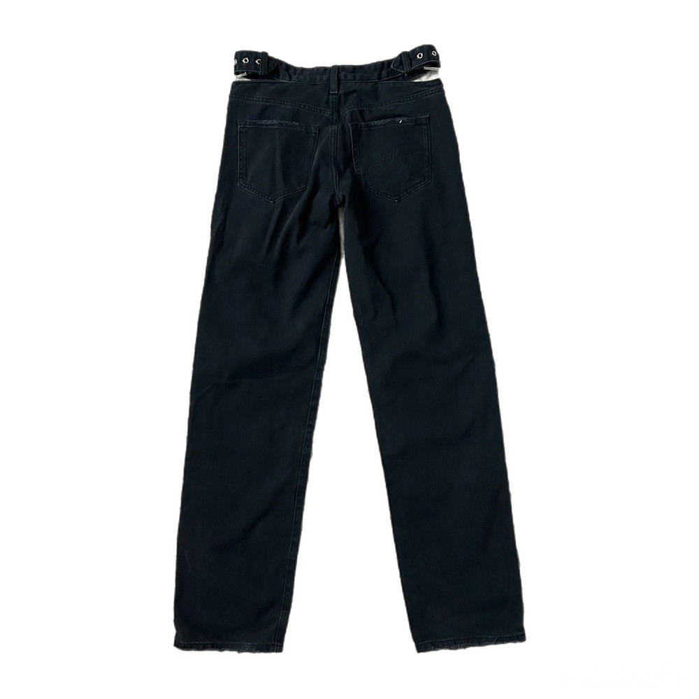 SER.O.YA Stone Black Christy Cut-Out Double Waistband Straight Leg Jeans Size 23 - Picture 4 of 8